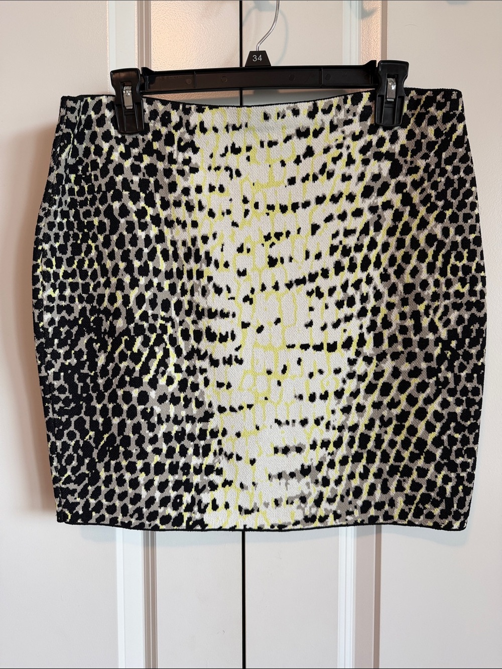 Rachel by Rachel Roy Women's  Animal Print Mini Skirt with Yellow Accents